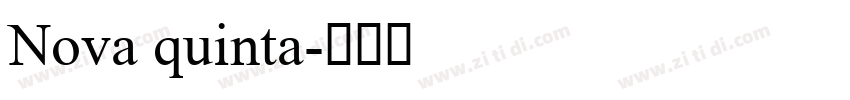 Nova quinta字体转换